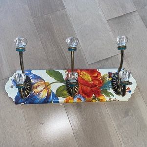 Mackenzie child white floral wall hooks